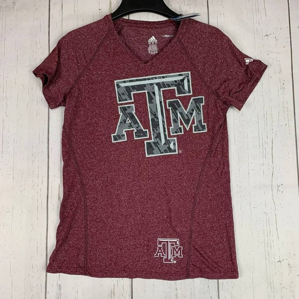 Texas A&M Aggies NCAA‎ Small Adidas Casual T-Shirt Red New Women